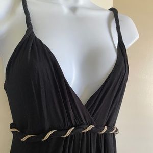 Ella Moss Rope Waist Maxi Dress, Black, Size S